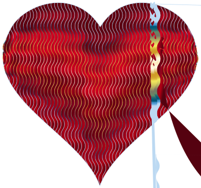 Colorful Wavy Heart 9 clipart