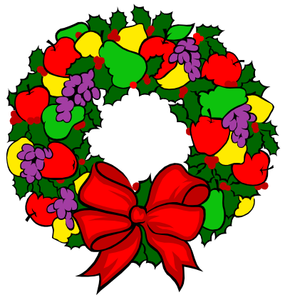 Colorful wreath clipart