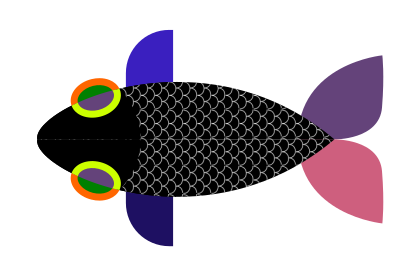 Colorfull fish clipart