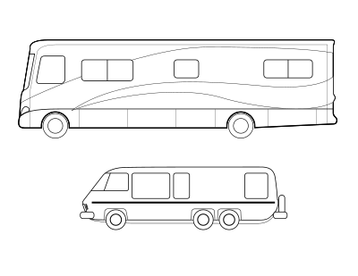 Coloring page of motorhomes clipart