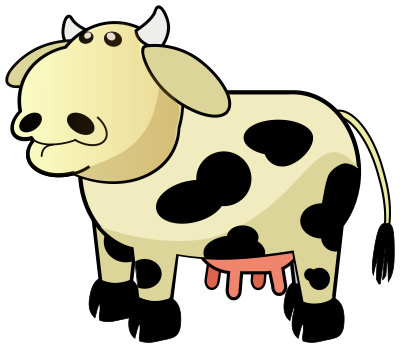 Colour Cow 1 clipart