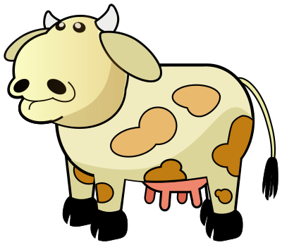 Colour Cow 2 clipart
