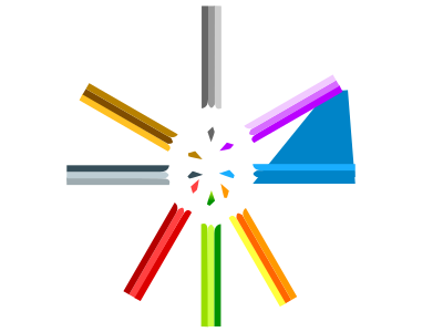 Colour pencils` clipart