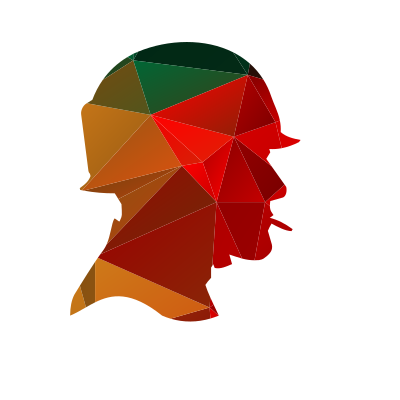 Colour silhouette soldier clipart