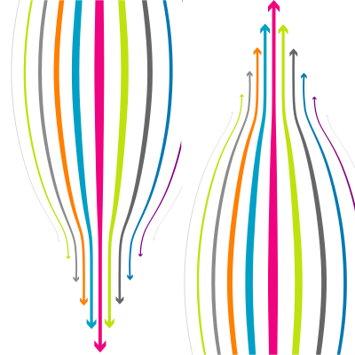 Coloured arrows up and down clipart