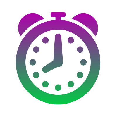 Coloured clock clipart