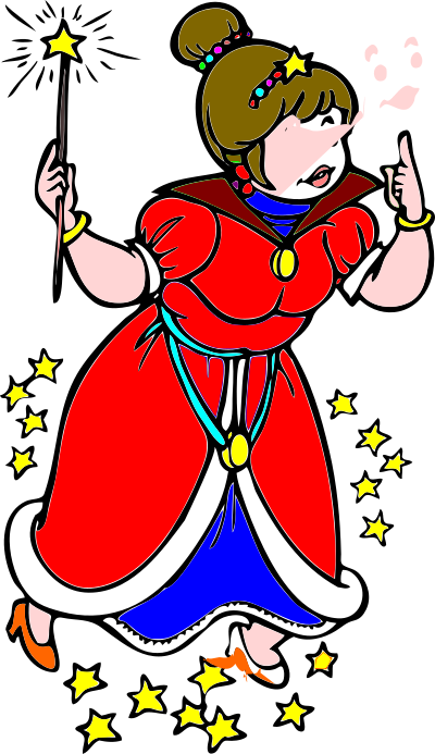 Coloured fairy clipart