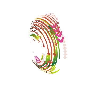 Coloured lines and arrows clipart
