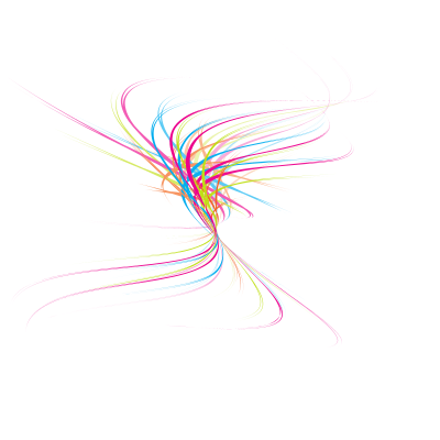 Coloured lines swirl white background clipart