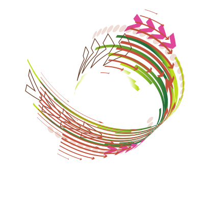 Coloured lines with arrowheads clipart