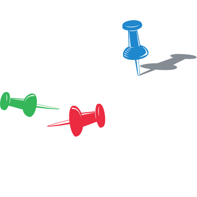 Coloured pushpins clipart