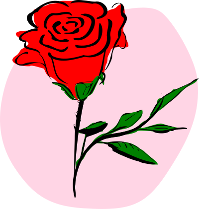 Coloured rose clipart