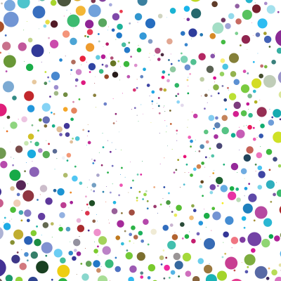 Coloured scattered dots clipart