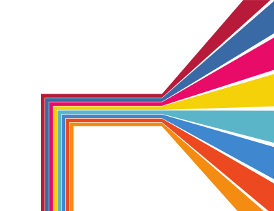 Coloured stripes perspective view clipart