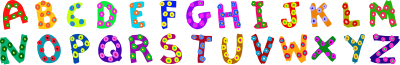 Colourful alphabet clipart