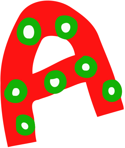 Colourful alphabet - A clipart