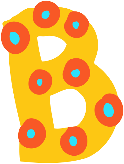 Colourful alphabet - B clipart