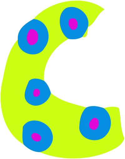 Colourful alphabet - C clipart