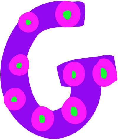 Colourful alphabet - G clipart