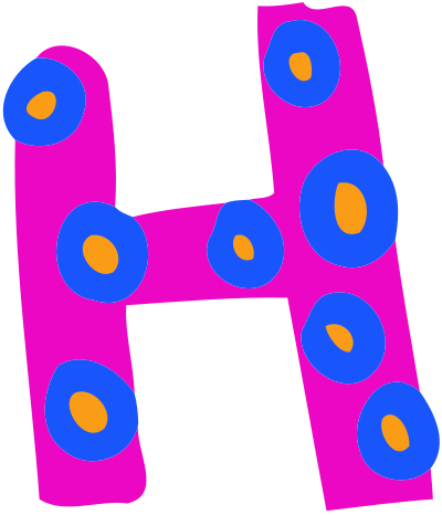 Colourful alphabet - H clipart