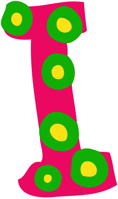 Colourful alphabet - I clipart