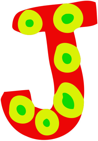 Colourful alphabet - J clipart