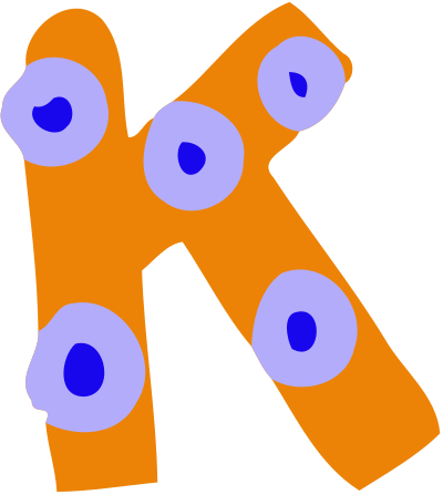 Colourful alphabet - K clipart