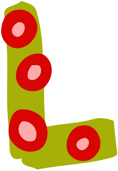 Colourful alphabet - L clipart