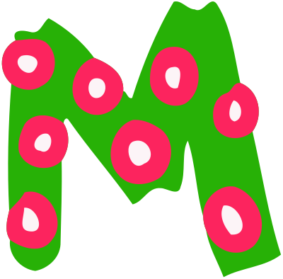 Colourful alphabet - M clipart