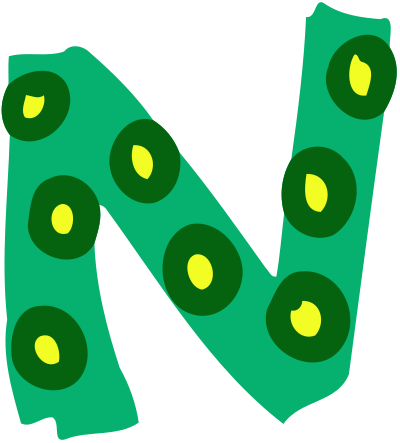 Colourful alphabet - N clipart