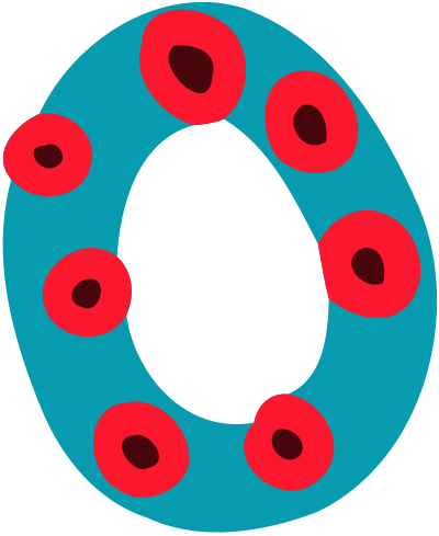 Colourful alphabet - O clipart