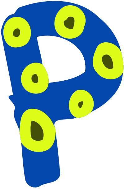 Colourful alphabet - P clipart