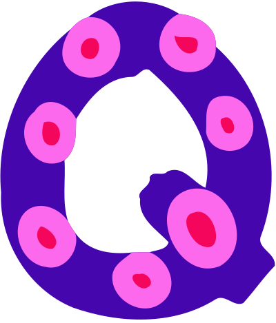 Colourful alphabet - Q clipart