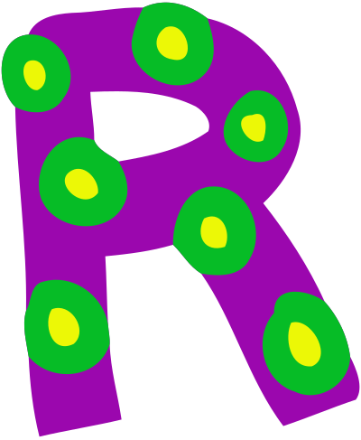 Colourful alphabet - R clipart