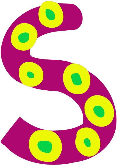 Colourful alphabet - S clipart