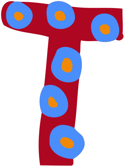 Colourful alphabet - T clipart