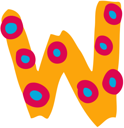 Colourful alphabet - W clipart