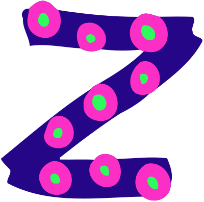 Colourful alphabet - Z clipart
