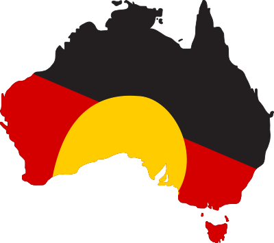Colourful Aussie Map clipart