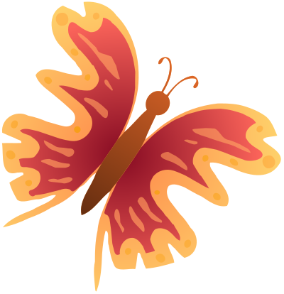 Colourful butterfly 3 clipart