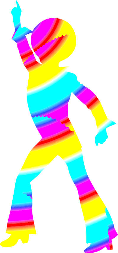 Colourful disco dancer 6 clipart