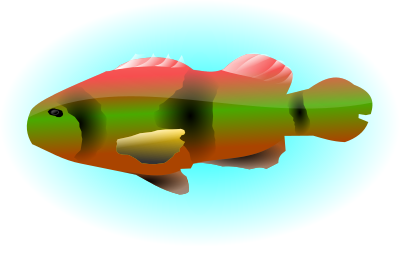 Colourful fish clipart