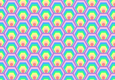Colourful hexagon pattern (colour 2) clipart