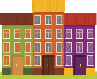 Colourful Houses clipart