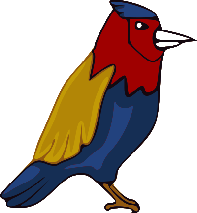 Colourful jay clipart
