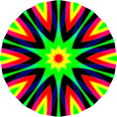 Colourful mandala 2 clipart