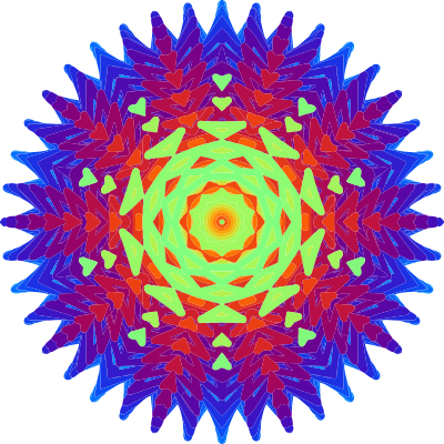 Colourful mandala 3 clipart