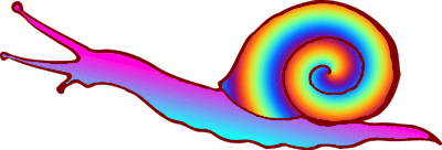 Colourful snail clipart