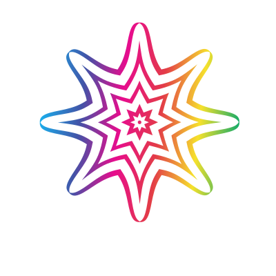Colourful star shape clipart