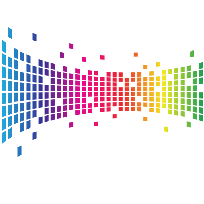Colourful tiles explosion clipart